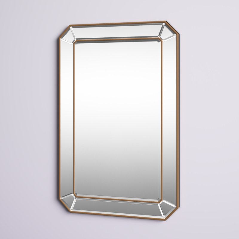 Bibiana Rectangle Wall Mirror, Gold Leaf