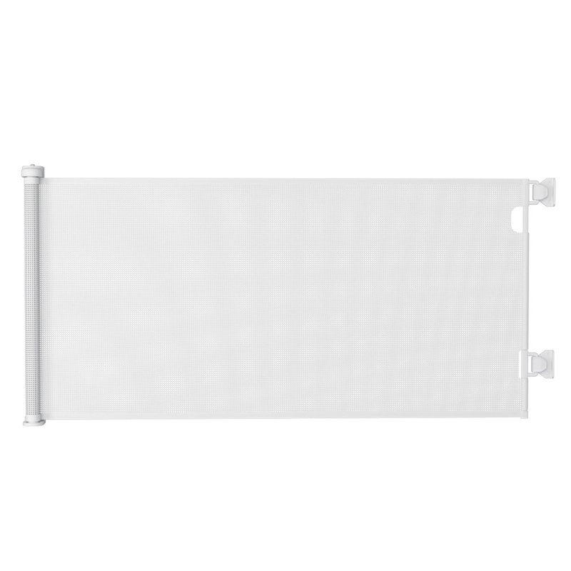 Barrières de sécurité 55 "/ 71" en maille rétractable pour porte d'escalier, Blanc, H 33 po x l 55 po