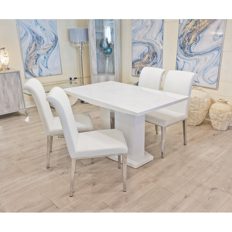 Bowline 6 - Person Butterfly Leaf Dining Set, White
