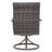 2PCS Outdoor Wicker Swivel Dining Chair with Sturdy Iron Frame, Water Washed Cotton Cushions for All-Weather Patio Use