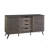 Contemporary Sliding Slat-Door Sideboard -Slate