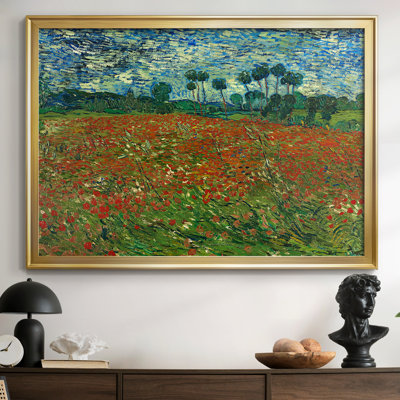 Field with Poppies-Vincent van Gogh-Framed Gallery Wrapped Canvas-1889