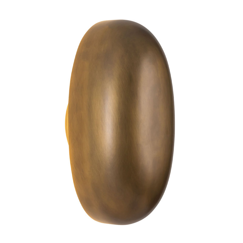 Perle 10-in Black dimmable LED Wall Sconce, Antique Brass