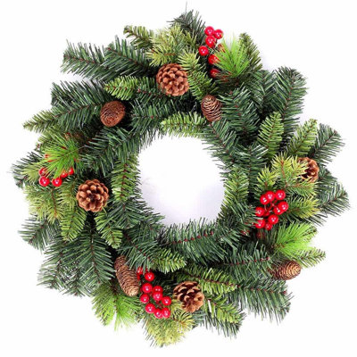 Faux PVC 21.65cm Christmas Wreath