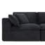 Canapé modulaire entièrement compressé, en forme de U avec repose-pieds, velours côtelé de luxe avec coussin moelleux en largeur et profondeur-980048085