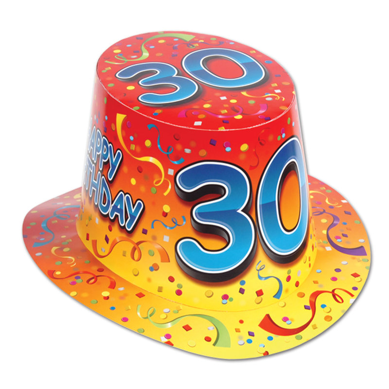 Joyeux 30e anniversaire «Happy Hat», Orange, 30