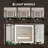 Corner Vanity Desk, Vanity Table with Lighted Mirror, Fluted Makeup Desk with Drawers and Cabinets, Corner Dressing Table with Charging Station for Bedroom-255781596