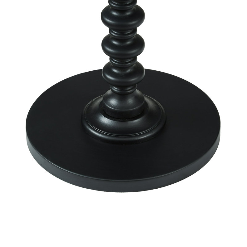 Fiama Black Solid Wood Round End Table