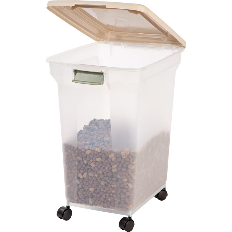 IRIS Food Storage Container, 67 Qt, Almond
