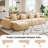 5-Seat Modular L Shape Velvet Sectional Compression Sofa, No Assembly Required with French Edge Piping-1499566197