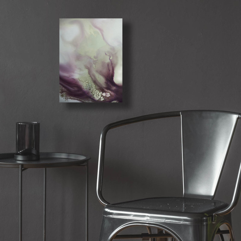 Art mural en verre épique «Tranquility Dance 2» par Petra Meikle de Vlas, 12 po x 16 po