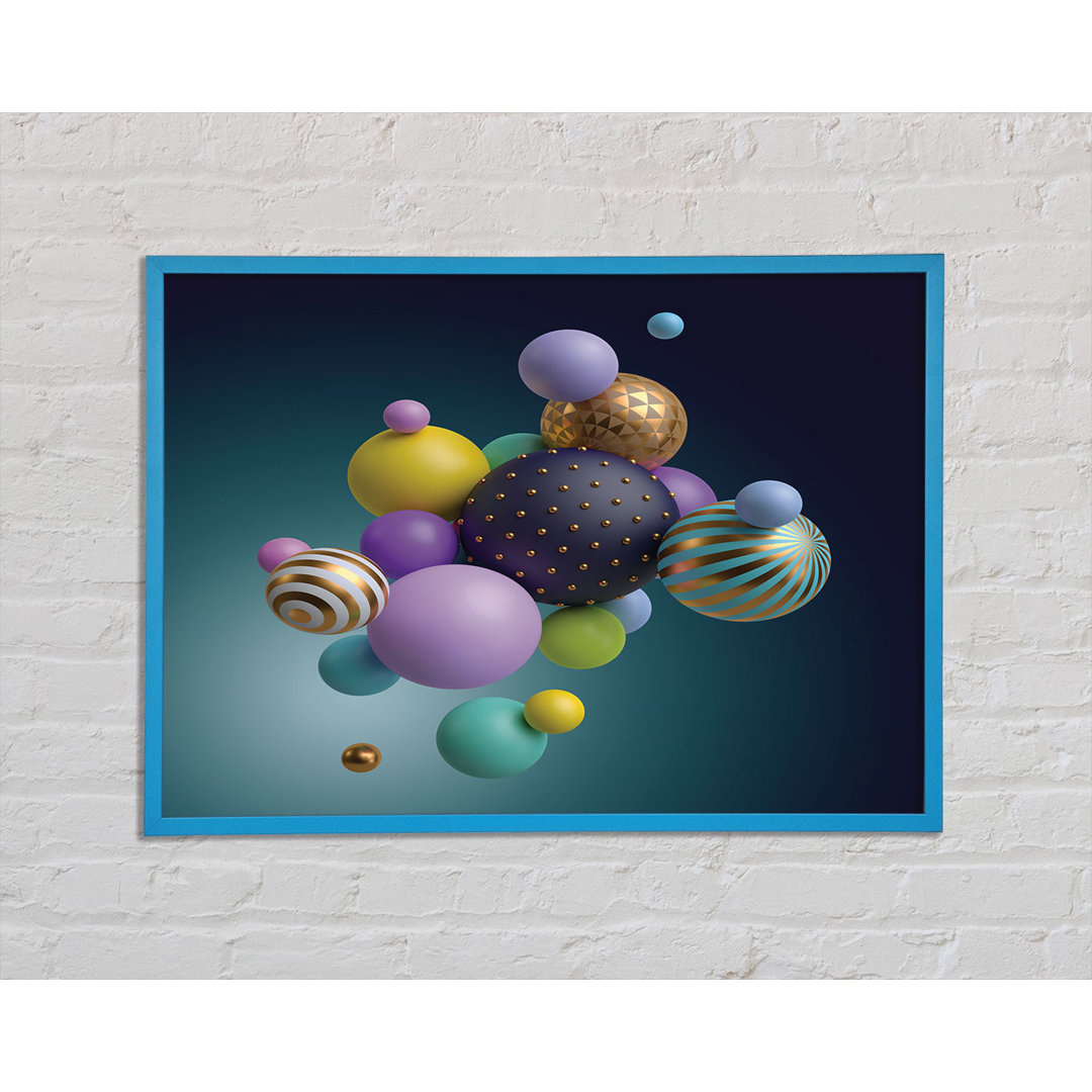 Spheres of Three Dimensional Abstract - Einzelne Bilderrahmen Kunstdrucke