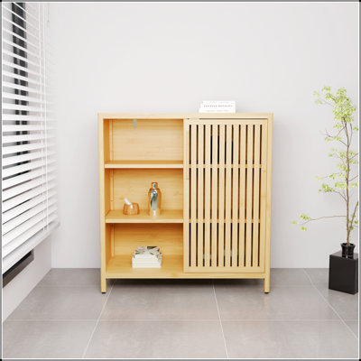 Versatile Large-Capacity Single-Door Storage Shelves for Living Rooms, Bathrooms, and Various Home Settings