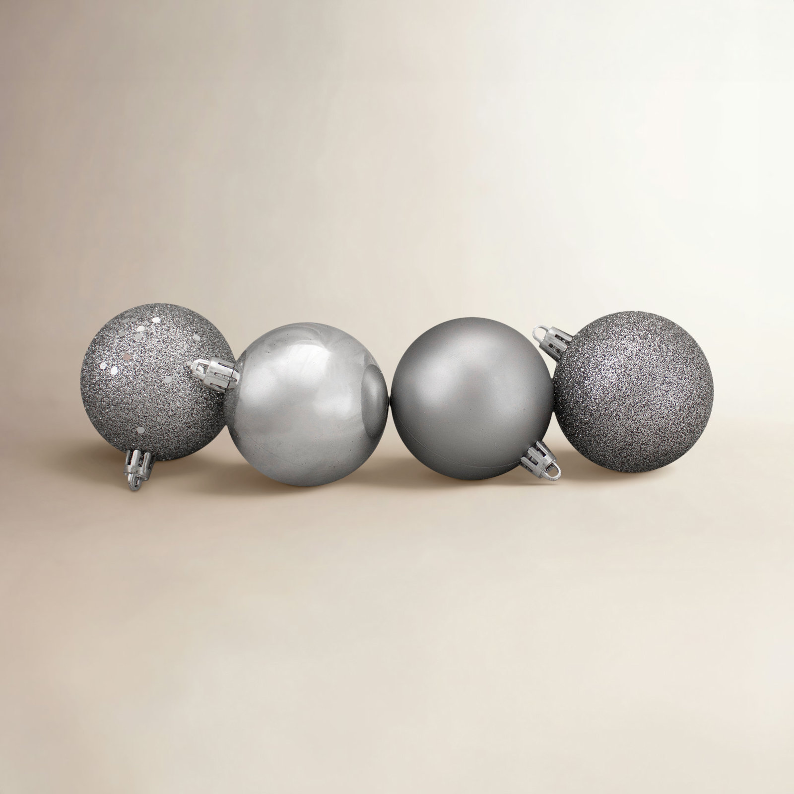 3" Shatterproof Bauble, Gunmetal Gray