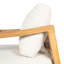 Fauteuil club d'extérieur, structure en bois d'acacia avec dossier en corde, coussins beiges hydrofuges pour patio / cour arrière / terrasse-133965868