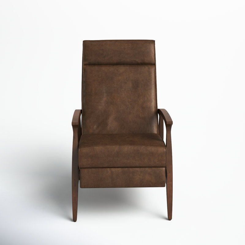 Amidala Faux Leather Recliner, Brown