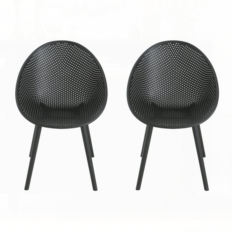 Chaise de salle à manger (ensemble de 2), Noir