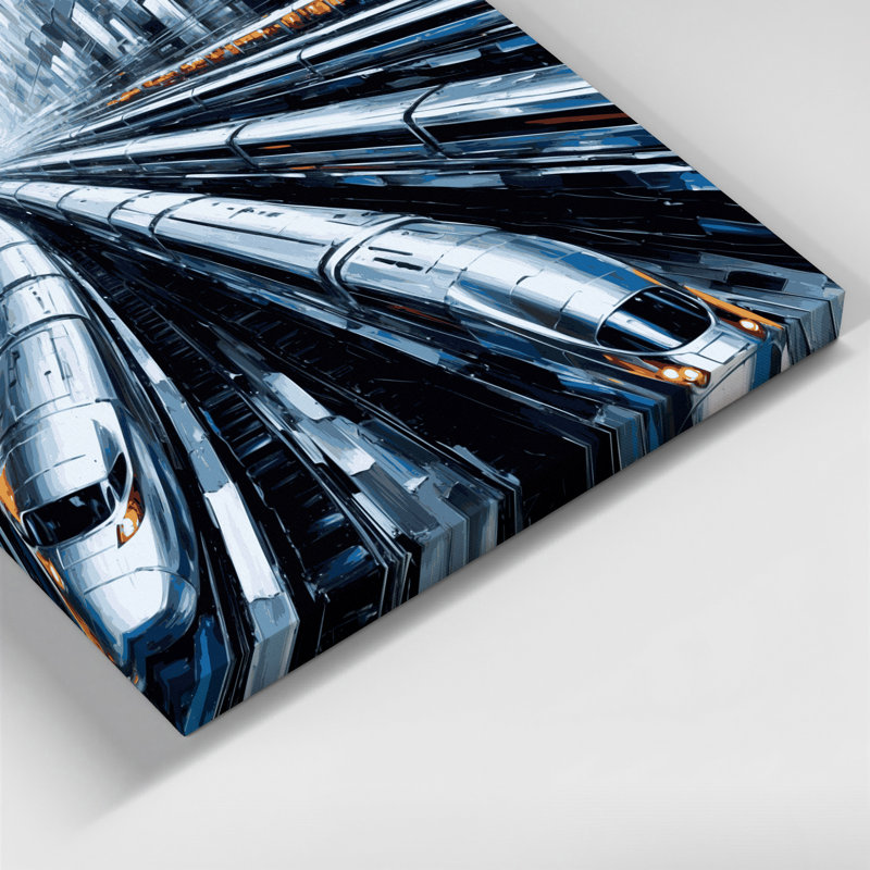 Art moderne sur toile gris, H 20 po x l 24 po