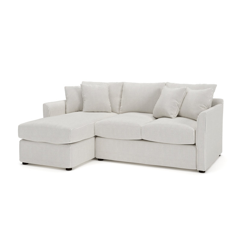 Cecelia Upholstered Sectional, Left Hand Facing, Cruise Adrift Woven Stripe