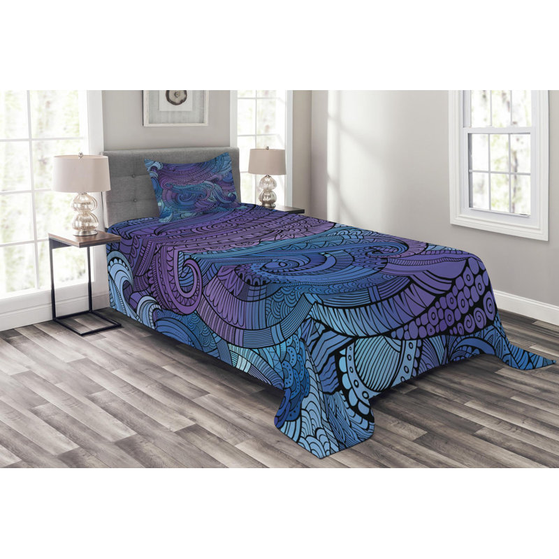 Traditional Polyester Multi Coverlet, Twin Coverlet + 1 Sham