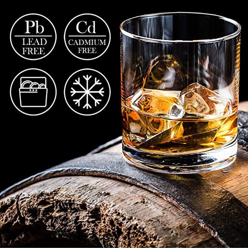 Verres à whisky 13,5 oz (400 ml) Crystalex DOF "BLUE". Cristal sans plomb. Ensemble de 6.