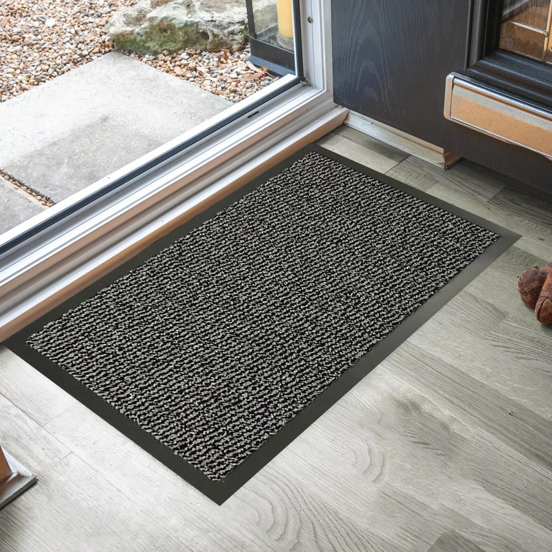Lisa Non-Slip Indoor Doormat, 24" W x 32" L, Gray