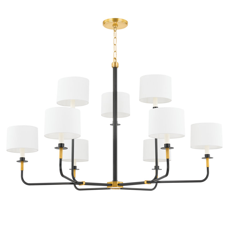 Paramus 8 Light Chandelier, Antique Bronze