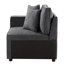 Confortable chaise d'appoint grise avec siège souple et dossier flexible, chic et confortable pour le salon