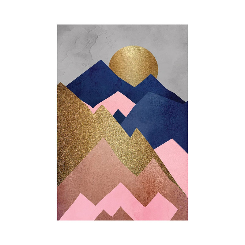 Steelpix Metal Canvas - Mountain Range I by Kimberly Allen