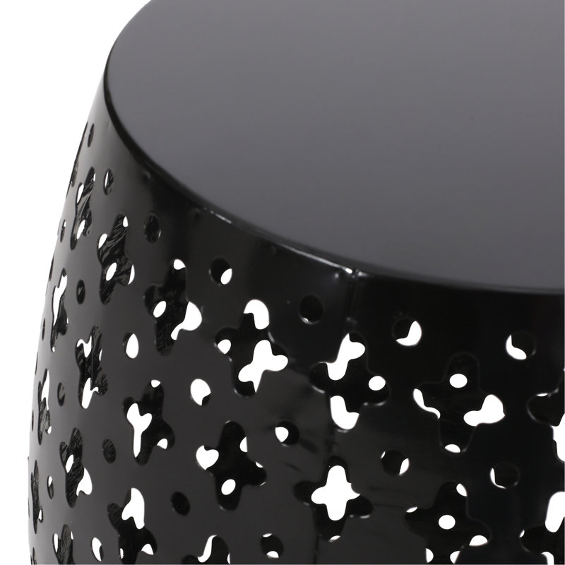 Metal End Table -Large, Noir