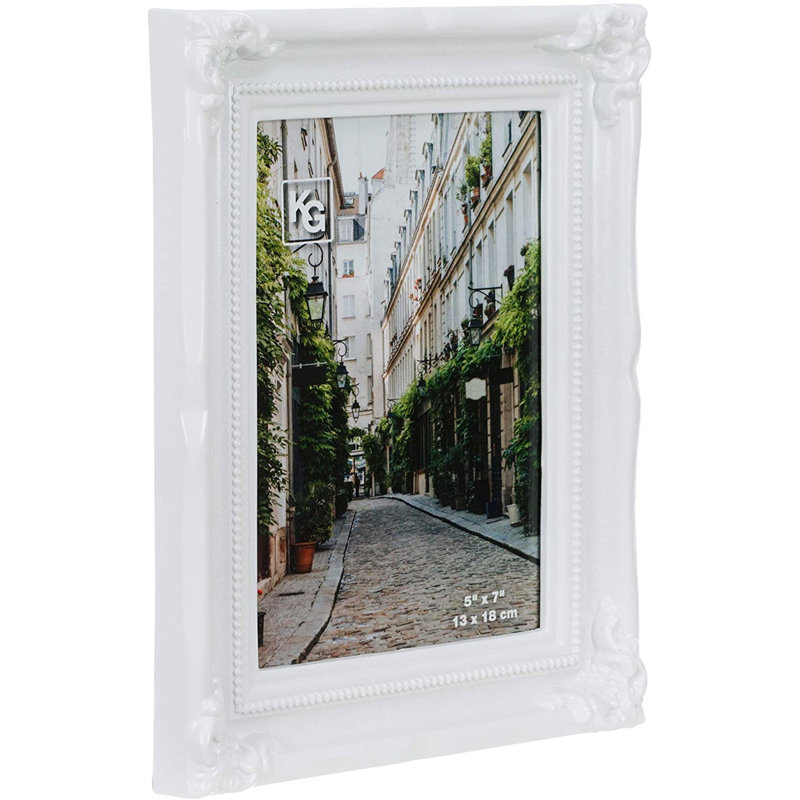 Cadre photo Kiera Grace Georgia, Blanc, 5 po x 7 po