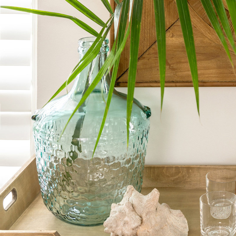 Glass Decorative Bottle, 16.75" H x 11.5" W x 11.5" D