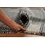 Tapis gris en laine gris de style Gabbeh 5 x 7