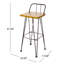 Tabouret de bar en bois et métal