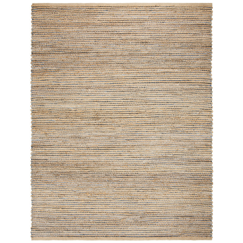 Chupp Hand Woven Jute, Denim Solid Color Rug, Rectangle 8' x 10'