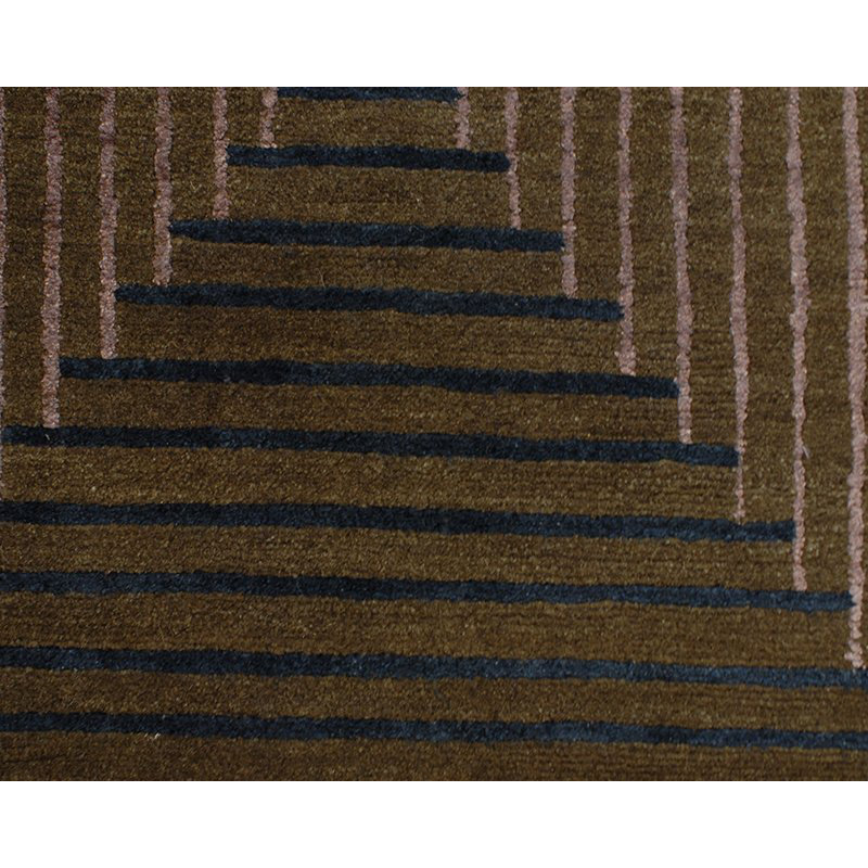 Custom Geometric Area Rug in Dark Gray