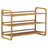 12 Pair Stackable Solid Wood Shoe Rack