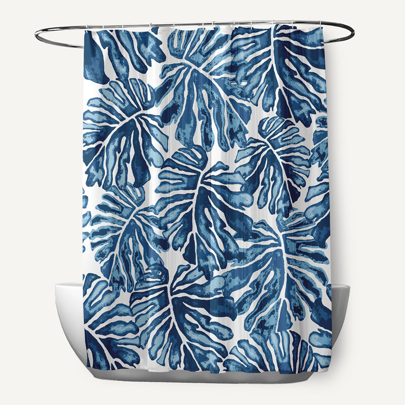 Rideau de douche simple Springdale, bleu