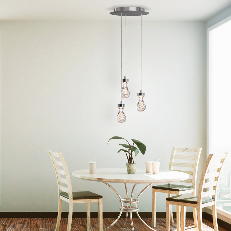 Atoka 3 - Light Cluster Pendant, Nickel