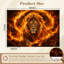 Papier peint adhésif autocollant Majestic Fiery Lion-133355672
