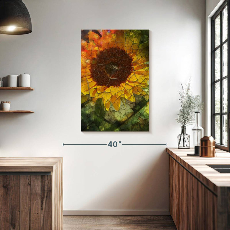 Harnek Fragmented Sunflower, 39" H x 26" W