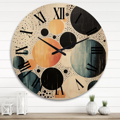 Horloge murale en bois massif Pamuklu