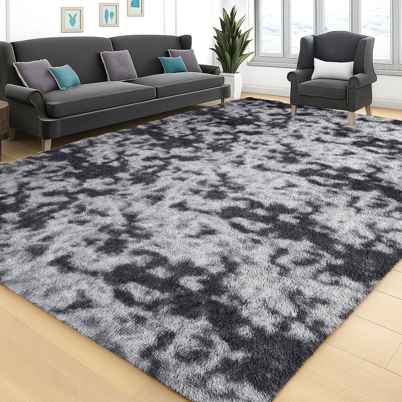 Luxury Plush Shaggy Grey Rug, Runner 60 x 220 cm