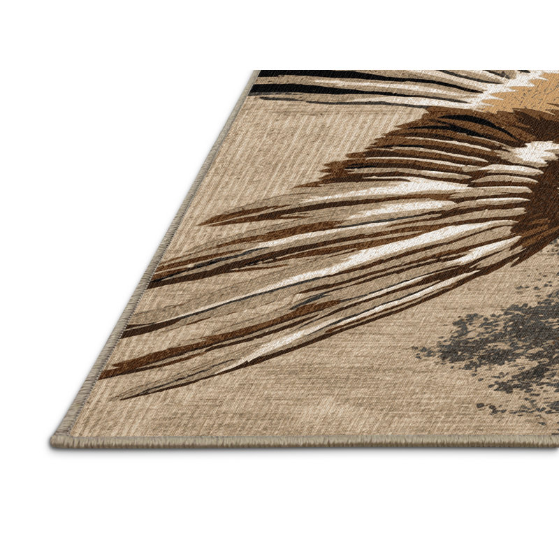  Tapis lavable palmier africain Swift Birds, Rond 4 pi