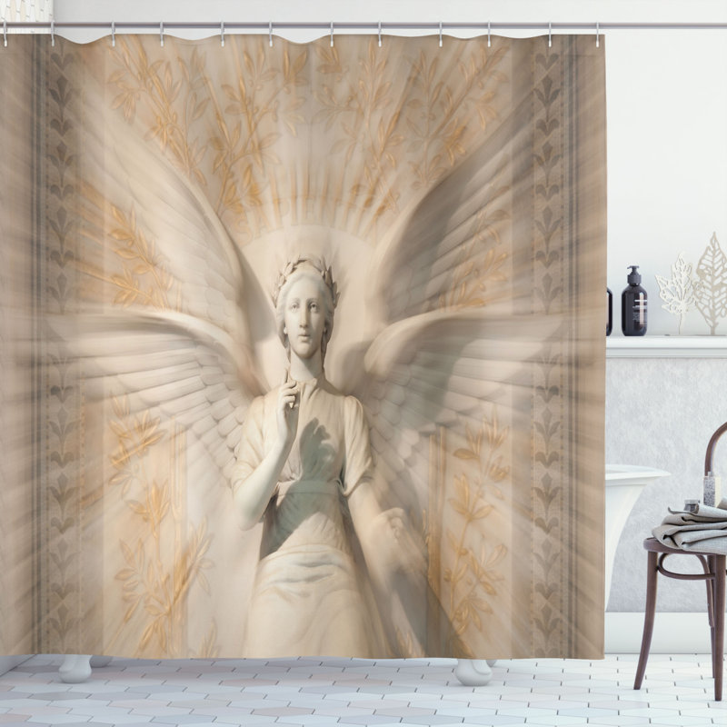 Shower Curtain Set + Hooks, 75" H x 69" W