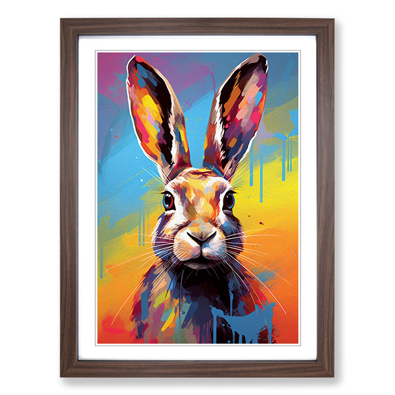 Hare Pop - Framed Print, 46cmH x 34cmW