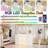 Reception Desk with LED Lights, Counter Table for Checkout, Lobby, Salon, Retail, Store, Clinic, and Office