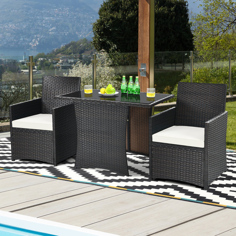 2 - Person Patio Conversation Set with Cushions