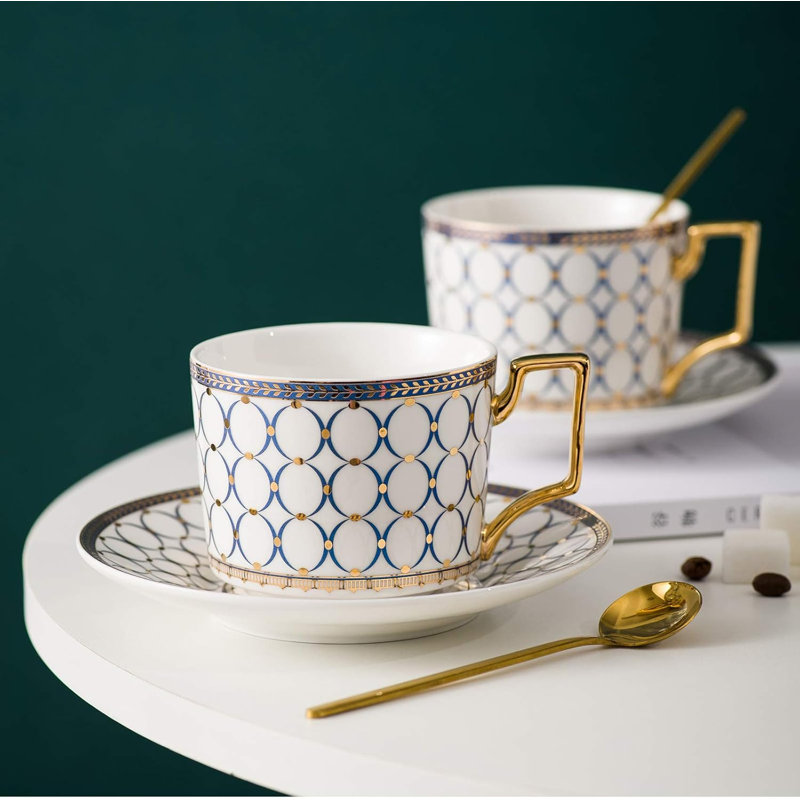 European style cup and saucer set