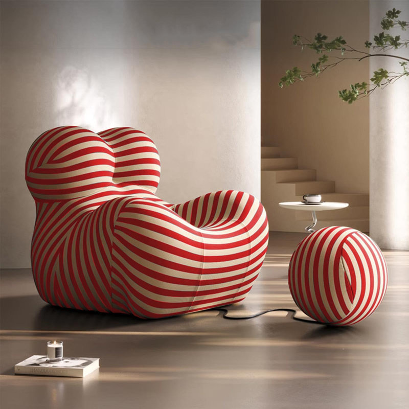Bean Bag Sofa with Removable Footstool,Luxury Lazy Floor Sofa Couch,Ideal for Living Room & Bedroom,Compressed Packing